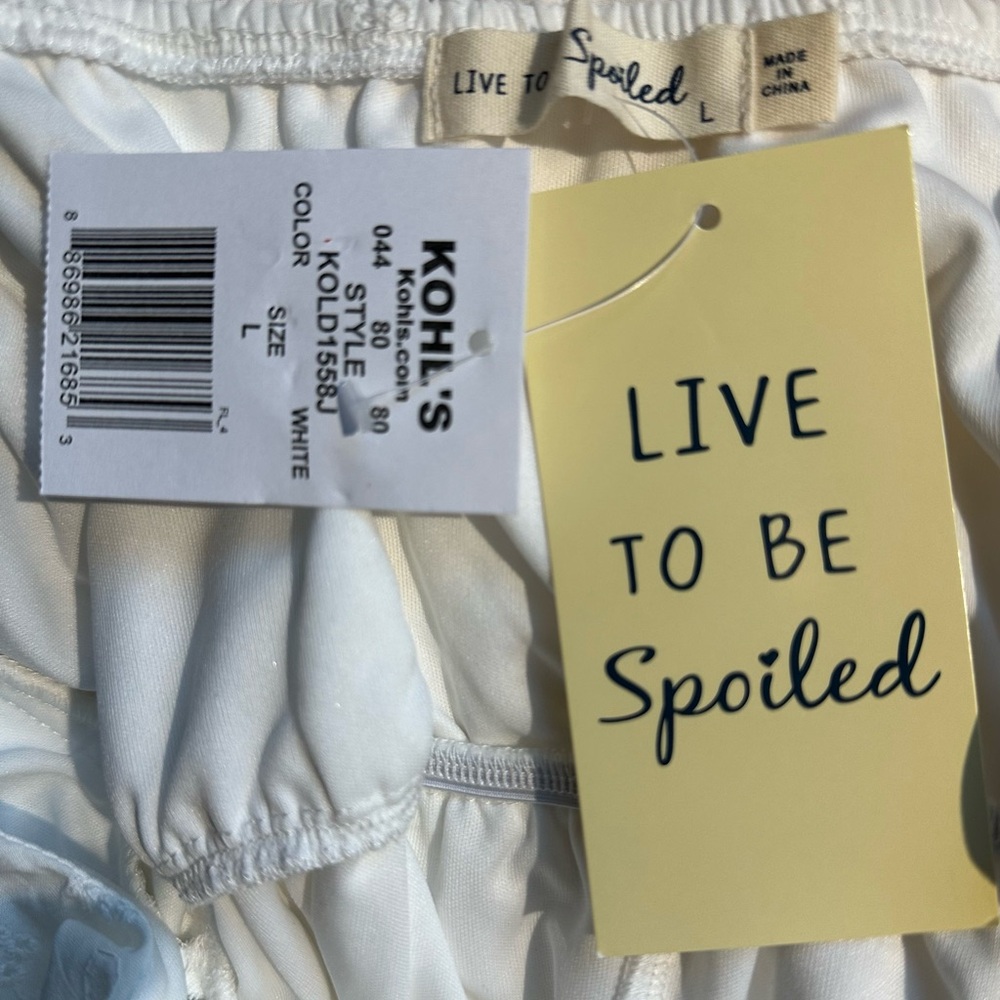 🥰 Juniors' Live To Be Spoiled Sleeveless Eyelet Faux Wrap Skater Dress, size L - Picture 10 of 10
